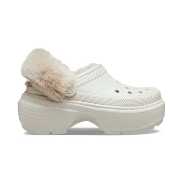 CROCS - CIABATTA DONNA CON SUOLA ALTA E FODERA INTERNA STOMP LINE CLOG STUCO