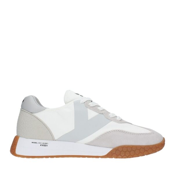 KEH NOO - SCARPA DA UOMO CAMOSCIO E TESSUTO WHITE/WHITE BIANCO KM9313