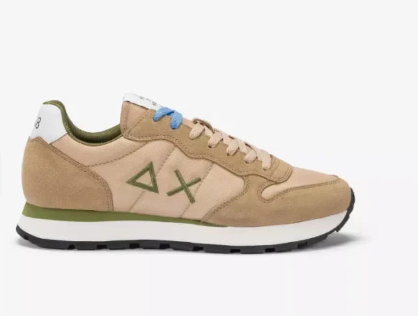 SUN 68 - SCARPA DA UOMO TESSUTO E CAMOSCIO BEIGE 11 Z35101
