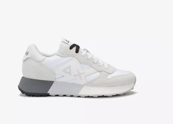 SUN 68 - SCARPA DA UOMO TESSUTO E CAMOSCIO BIANCO JAKI 2.0 BICOLOR Z35112 6