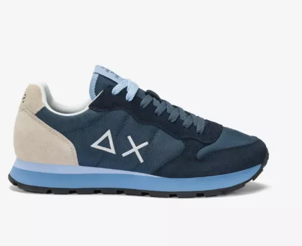 SUN 68 - SCARPA DA UOMO TESSUTO E CAMOSCIO NAVY BLUE 7 Z35108