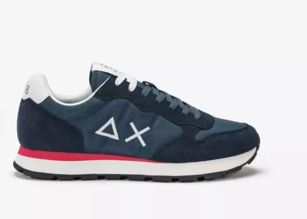 SUN 68 - SCARPA DA UOMO TESSUTO E CAMOSCIO NAVY BLUE 9 Z35101