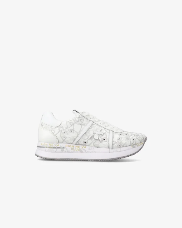 PREMIATA - SCARPA DA DONNA P.BIANCO RICAMO CONNY 7364