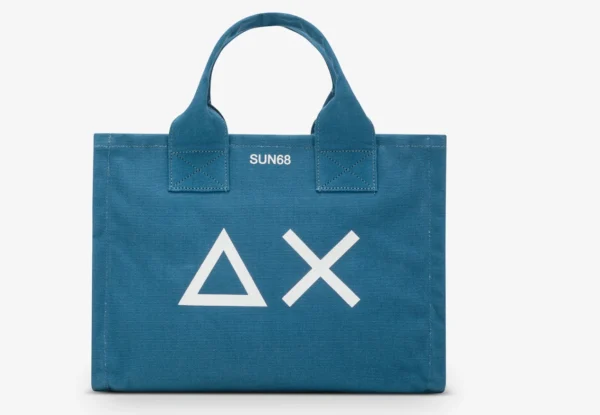 SUN 68 - BORSA DA DONNA MEDIA IN CANVAS DI COTONE AVIO SCURO X35212