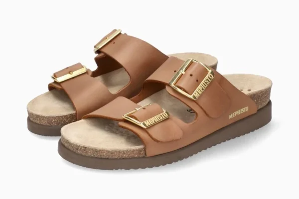 MEPHISTO - CIABATTA CON DUE FASCE IN PELLE REGOLABILI - HESTER CAMEL - immagine 2