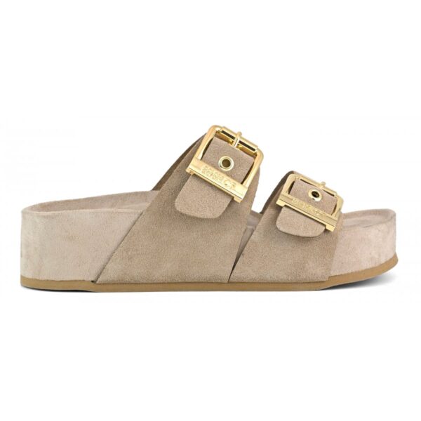 COLORS OF CALIFORNIA CIABATTA DONNA IN CAMOSCIO BEIGE