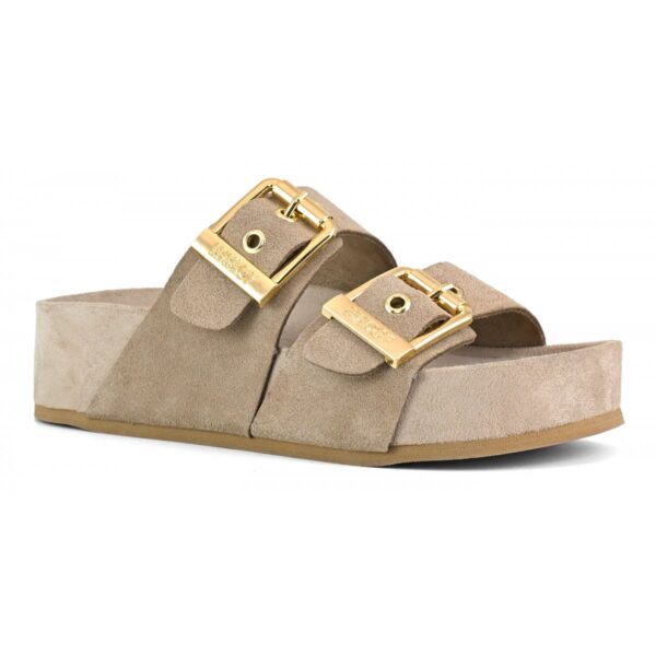 COLORS OF CALIFORNIA CIABATTA DONNA IN CAMOSCIO BEIGE - immagine 3