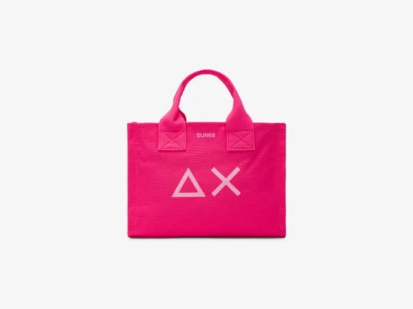 SUN 68 - BORSA DA DONNA MEDIA IN CANVAS DI COTONE FUCSIA X35212