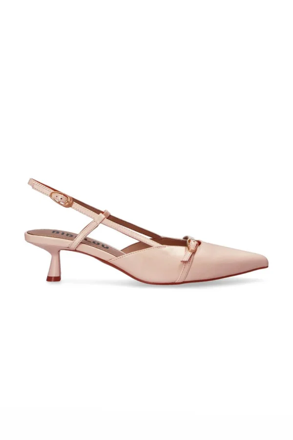 BIBI LOU CHANEL IN PELLE NUDE TACCO BASSO PATTY 45 PUMP
