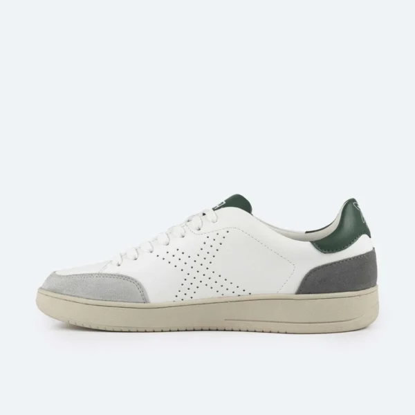MUNICH - SCARPA UOMO IN PELLE E CAMOSCIO BIANCO+VERDE X-COURT 20 - immagine 3