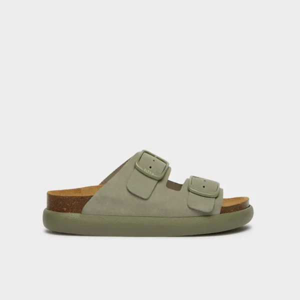 SCHOLL CIABATTA DONNA CON DUE FASCE NOELLE CHUNKY SALVIA