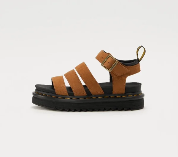 DR.MARTENS SANDALO DONNA TRE FASCE IN NUBUCK CUOIO DESERT BROWN BLAIRE - immagine 2