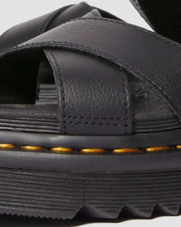 DR.MARTENS SANDALO DONNA A FASCE INCROCIATE VOSS II IN PELLE NERA ATHENA - immagine 3