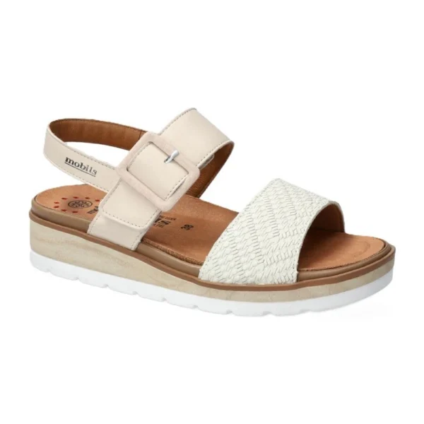 MEPHISTO MOBILS SANDALO DONNA CON PLANTARE ESTRAIBILE MELYSA OFF WHITE - immagine 2